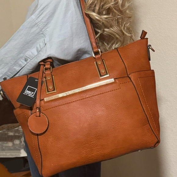 MIA K COLLECTION • MKF Delma Crossbody Tote Bag Handbag Purse Shoulder Satchel - Picture 2 of 8